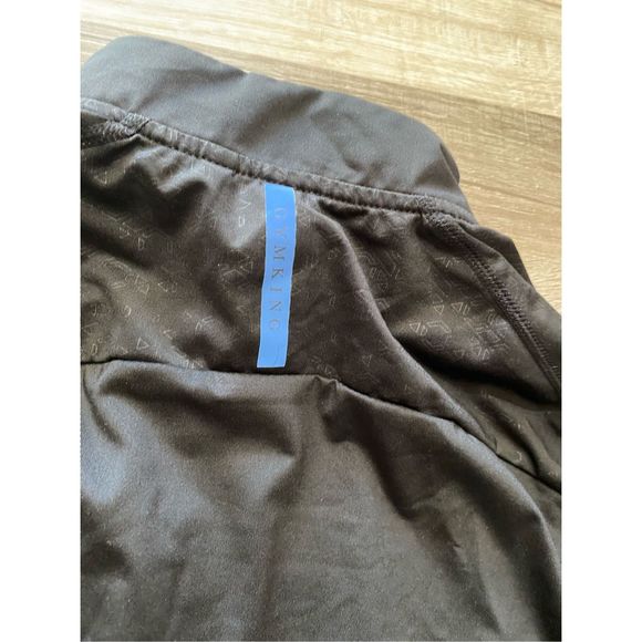 Gym King Debossed Energy 1/4 Zip Funnel Black Blue Contrast Pullover Sz Medium - Picture 6 of 13